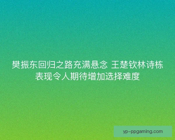 樊振东回归之路充满悬念 王楚钦林诗栋表现令人期待增加选择难度 樊振东回归之路充满悬念 王楚钦林诗栋表现令人期待增加选择难度